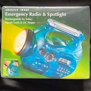 Sharper Image Emergency Radio & Spotlight with Hand Crank